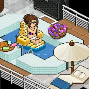 Habbo-Pixelwelt: Poolparty